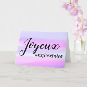 Happy Birthday French Birthday Watercolor Card