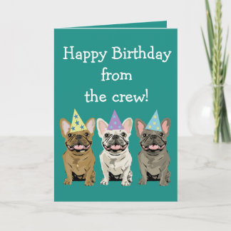 Happy birthday - French Bulldog Friends Card