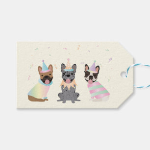 Happy Birthday French Bulldogs Gift Tags