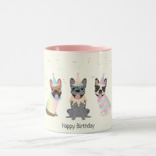 Happy Birthday French Bulldogs Mug
