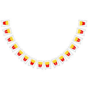 Happy Birthday French Fries Bunting Flags