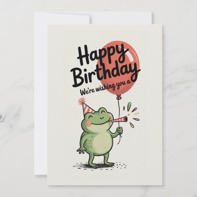 Happy Birthday Frog Party (Front)