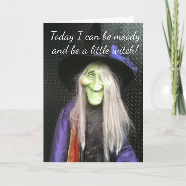 **HAPPY BIRTHDAY** FROM A NICE WITCH CARD (Front)