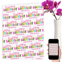 Happy Birthday from All of Us Colourful Candles