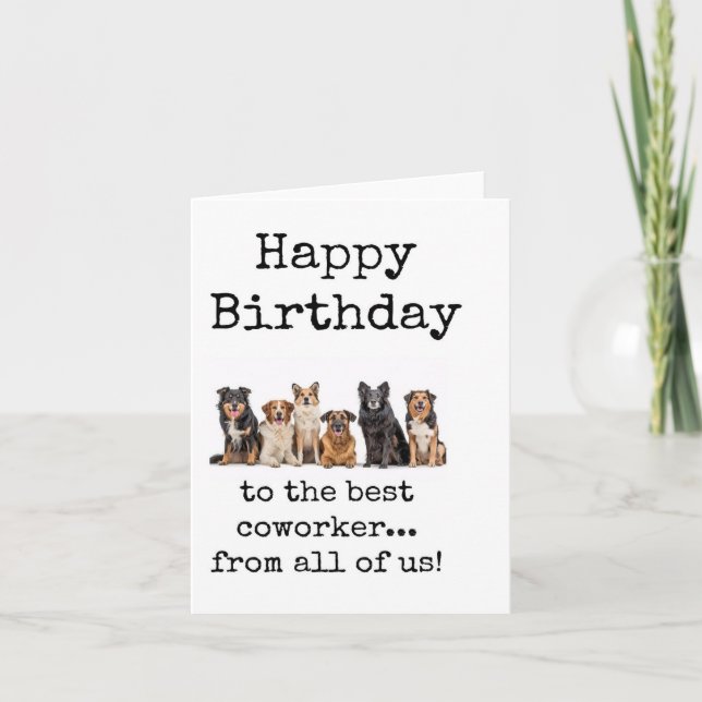 Happy Birthday From All of Us, Coworker Card (Front)