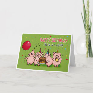 Happy Birthday from all of us -Funny Birthday card