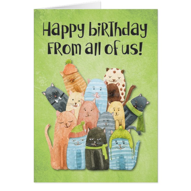 Happy Birthday from All of Us Funny Card (Front)