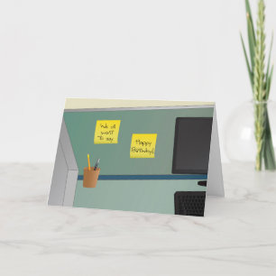 Happy Birthday, From All of Us! Office Cubicle Card