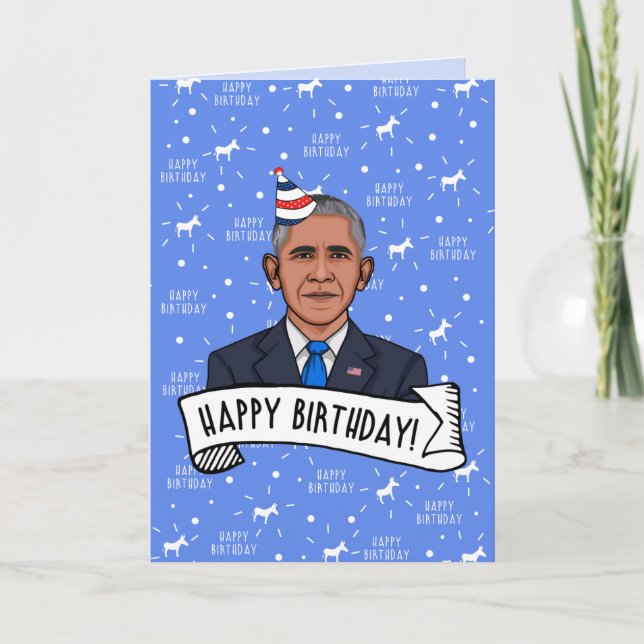Happy Birthday From Barack Obama Card (Front)