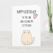 Happy Birthday From Cat Funny Cute Humour Card (Front)