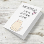 Happy Birthday From Cat Funny Cute Humour Card<br><div class="desc">This design was created though digital art. It may be personalized in the area provide or customizing by choosing the click to customize further option and changing the name, initials or words. You may also change the text colour and style or delete the text for an image only design. Contact...</div>
