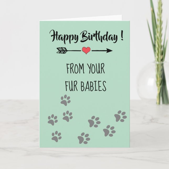 Happy Birthday from Dogs Cats Pets Multiple Card (Front)
