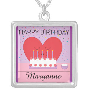 Happy Birthday From My Heart to Yours II: Silver Plated Necklace