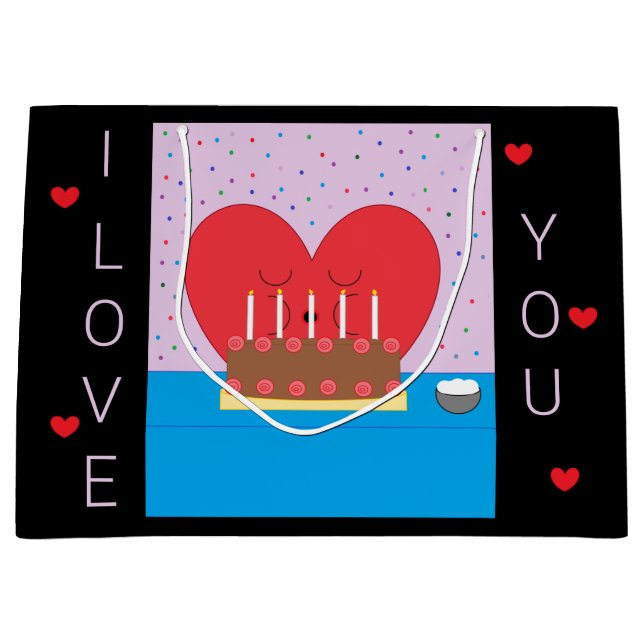 Happy Birthday, From My Heart to Yours III:   Large Gift Bag (Front)