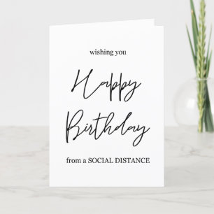 Happy Birthday from Social Distance Holiday Card