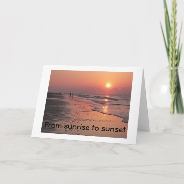 "HAPPY BIRTHDAY from SUNRISE TO SUNDOWN Card (Front)