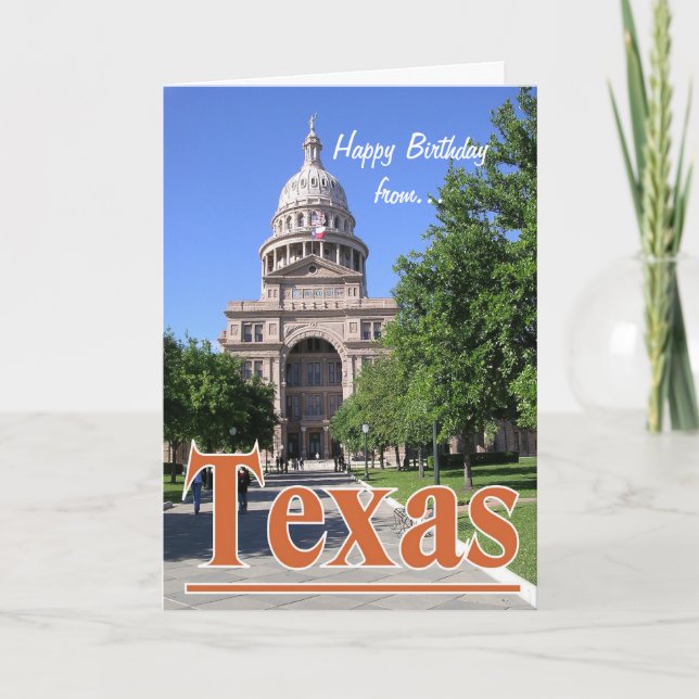 Happy Birthday from Texas/Austin State Capitol Card (Front)