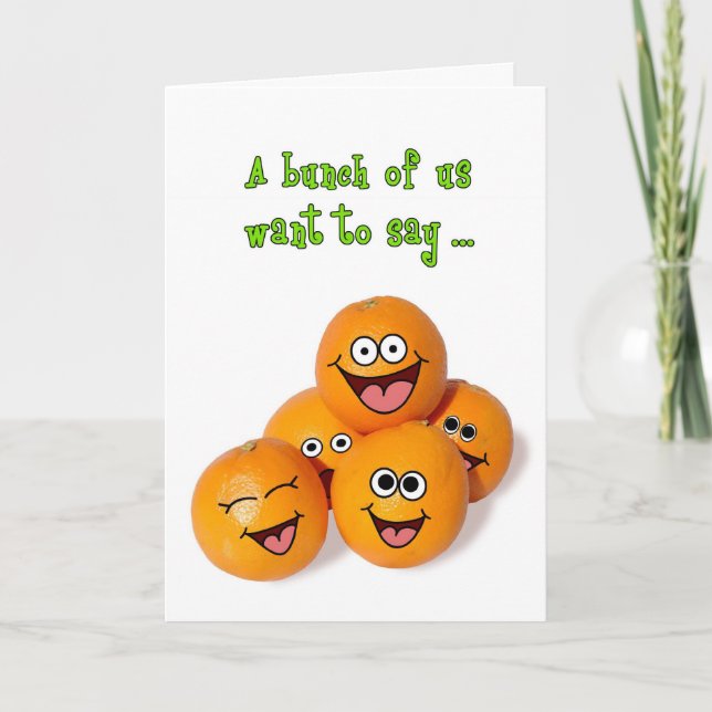 Happy Birthday from the Bunch of Us Greeting Card (Front)