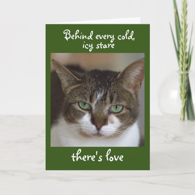 Happy Birthday From the Cat Card (Front)
