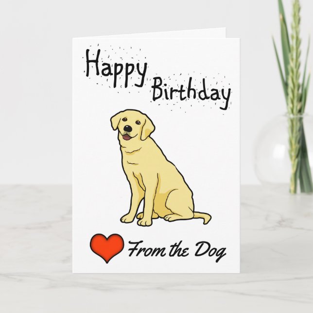 Happy Birthday from the Dog Card (Front)