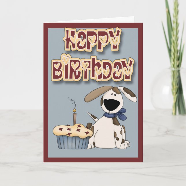 Happy Birthday From The Dog Card (Front)