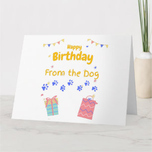 Happy Birthday from the Dog Folded Greeting Card