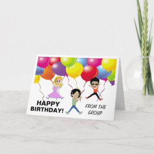 Happy Birthday From The Group Greeting Card