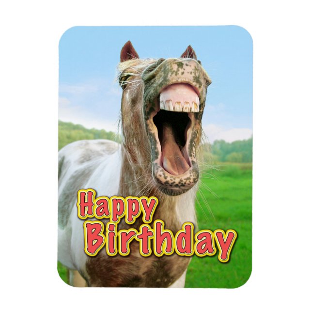 Happy Birthday from the happy horse Magnet (Vertical)