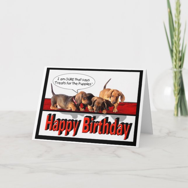 Happy Birthday from the puppies Card (Front)