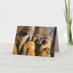 HAPPY BIRTHDAY FROM THE THREE 3 OF US MONKEY CARD