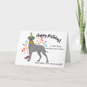 Happy Birthday from Your Great Dane Dog Buddy Card