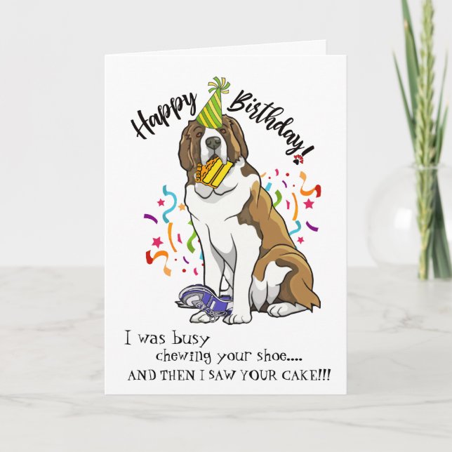 Happy Birthday from Your Saint Bernard Buddy Card (Front)