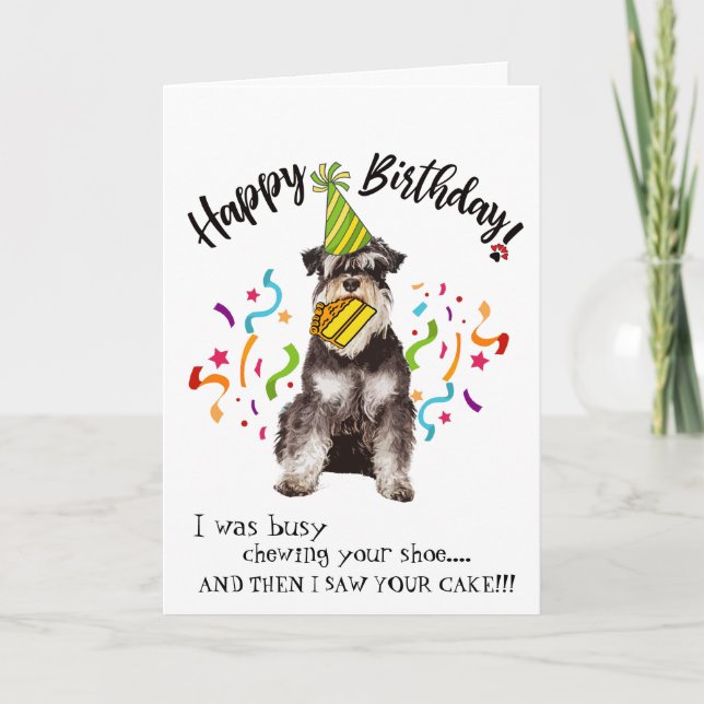 Happy Birthday from Your Schnauzer Buddy Card (Front)