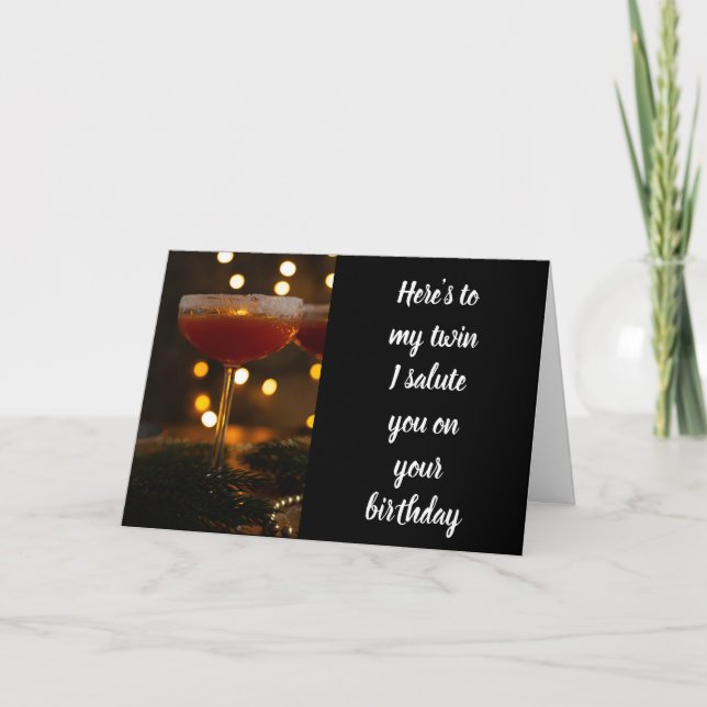 **HAPPY BIRTHDAY FROM YOUR TWIN** CARD (Front)