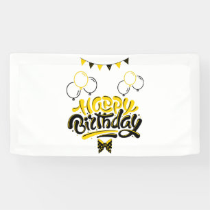 Happy Birthday Fun 1.6x3 Vinyl Banner