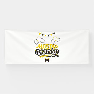 Happy Birthday Fun 4x10 Vinyl Banner