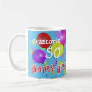 Happy Birthday Fun 50th Milestone Personalized Coffee Mug
