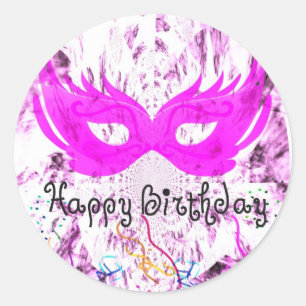 Happy Birthday Fun Classic Round Sticker