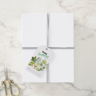 Happy Birthday, Fun Summer Popsicle & LImes Gift Tags