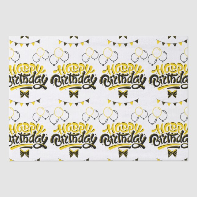 Happy Birthday Fun Tissue Paper (Front)