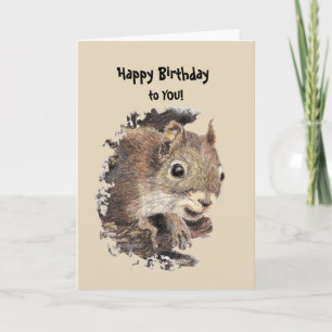 Happy Birthday Fun with Squirrel Card