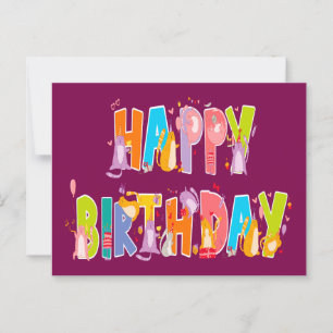 Happy Birthday Funny Cat Lover Bday Celebration Postcard