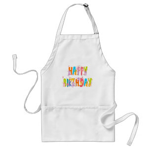 Happy Birthday Funny Cat Lover Bday Celebration Standard Apron
