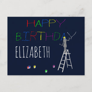 Happy birthday funny customizable postcard