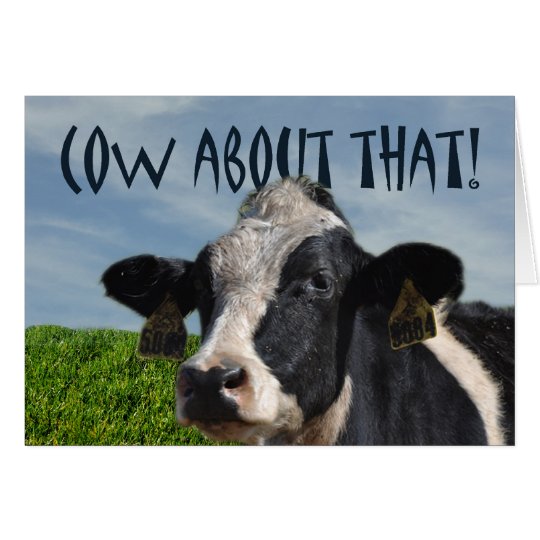 Happy Birthday  Funny Dairy Cow  and Pasture Card Zazzle ca