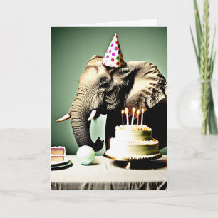Happy Birthday Funny Elephant Card