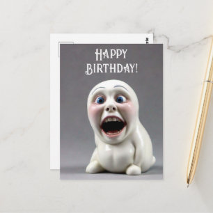 Happy Birthday Funny Figurine Postcard