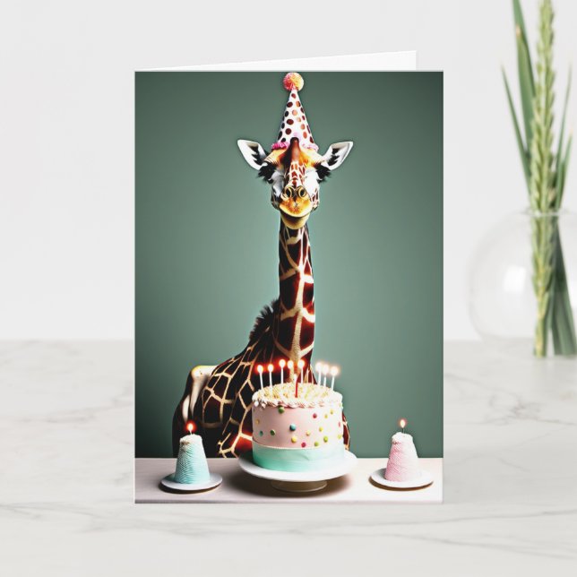 Happy Birthday Funny | Giraffe Card (Front)