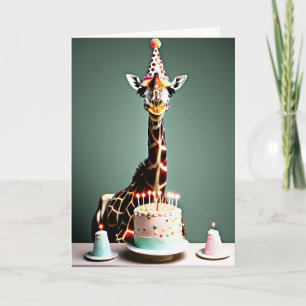 Happy Birthday Funny Giraffe Card