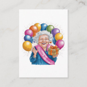 Happy Birthday Funny Nana Enclosure Card